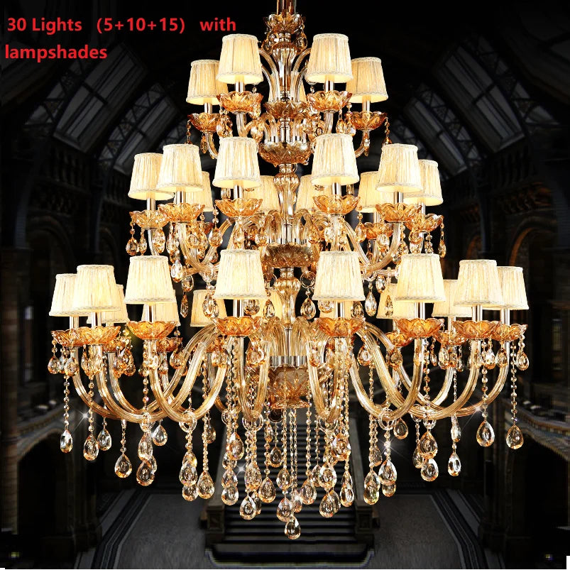 AL Haffar Modern K9 Crystal Luxury Pendant Chandelier