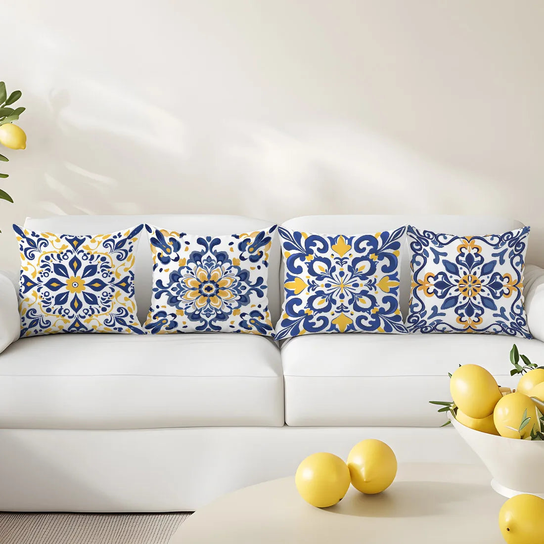 Bohemian Polyester Decorative Pillow Covers With Zipper Closure