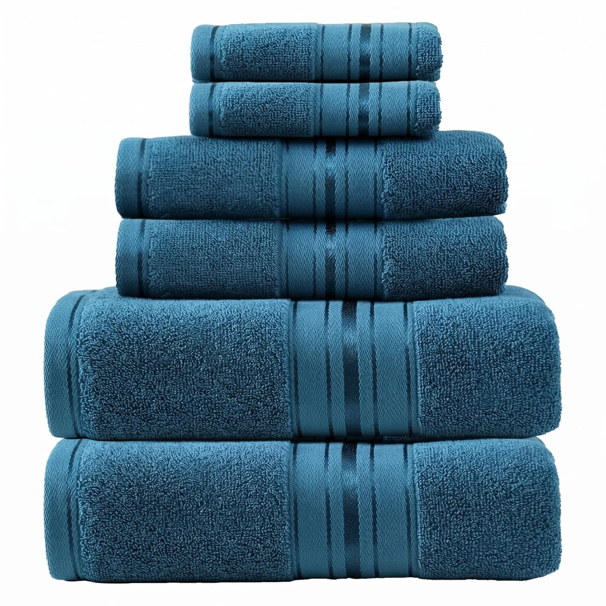 Luxury 6 Piece Cotton Turkish Towel Set For Bathroom