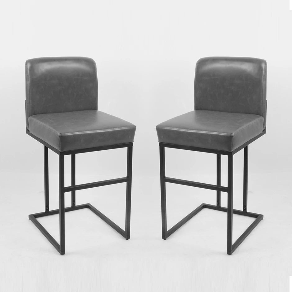 HiMISS Back Bar Stools Kitchen Island Dining Room Cafe Set