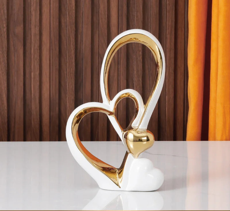 Modern Heart Shaped Ceramic Home Decor Accent For Living Room