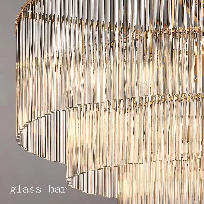 Nordic Luxury Glass Chandelier Pendant Light for Living Room Hotel
