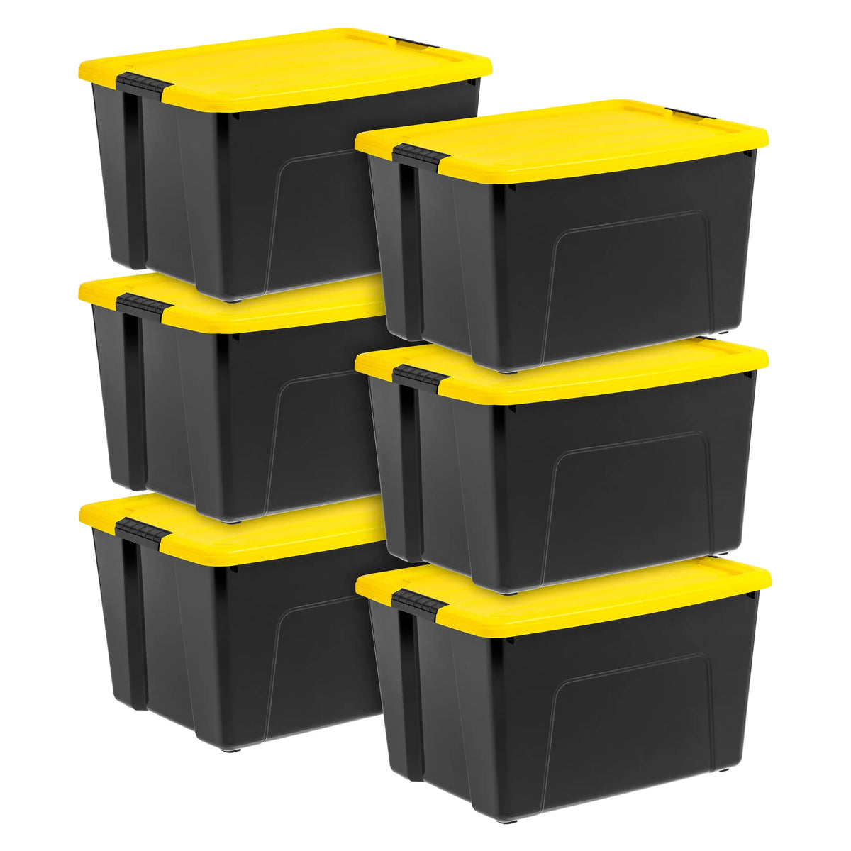 IRIS Durable Plastic Stackable Storage Bins With Lids
