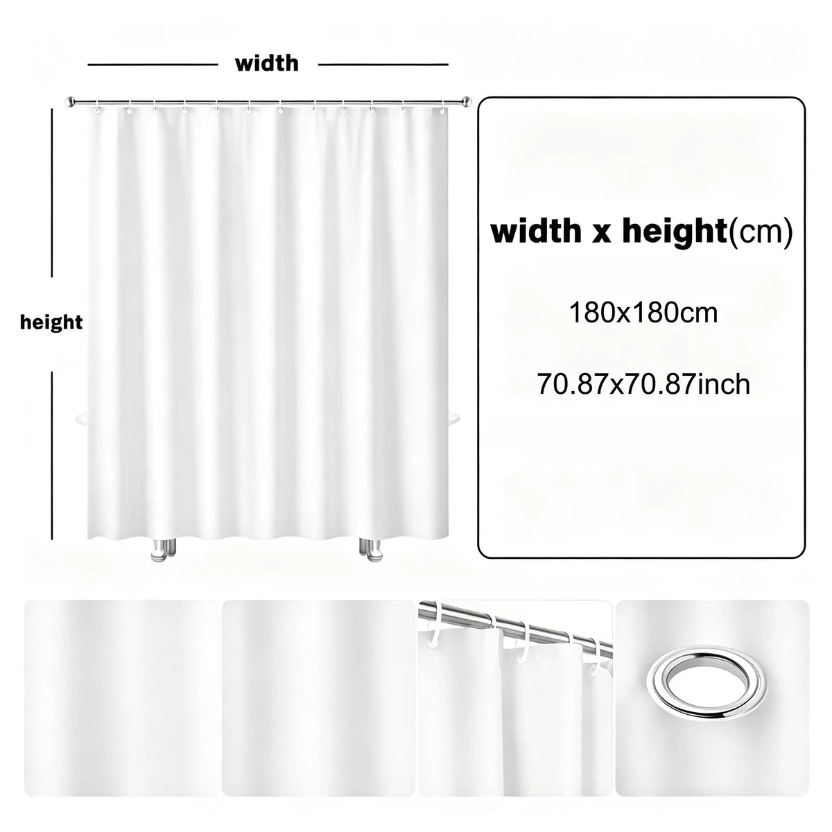 Highland Cow Scenic Polyester Shower Curtain for Farmhouse Bathrooms