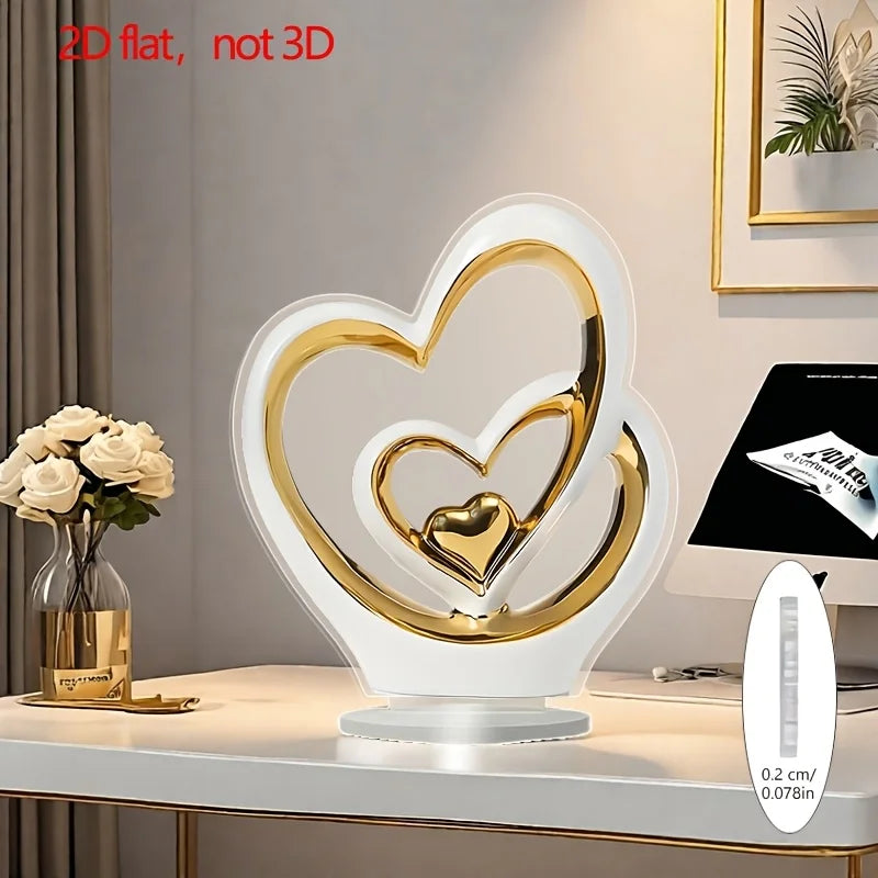 Modern Heart Shaped Ceramic Home Decor Accent For Living Room