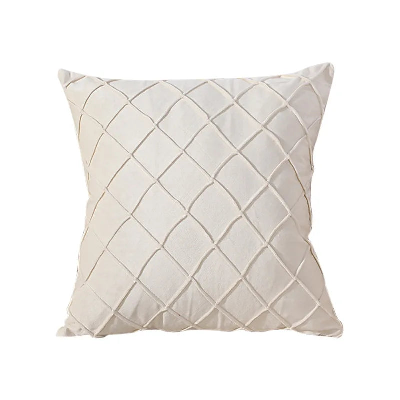 Light Luxury Floral Embroidered Pillow Case and Cushion Cover