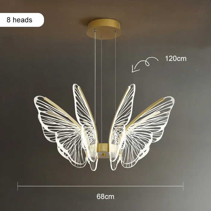 Qyartistry Dimmable Lotus Leaf LED Chandelier for Living Room