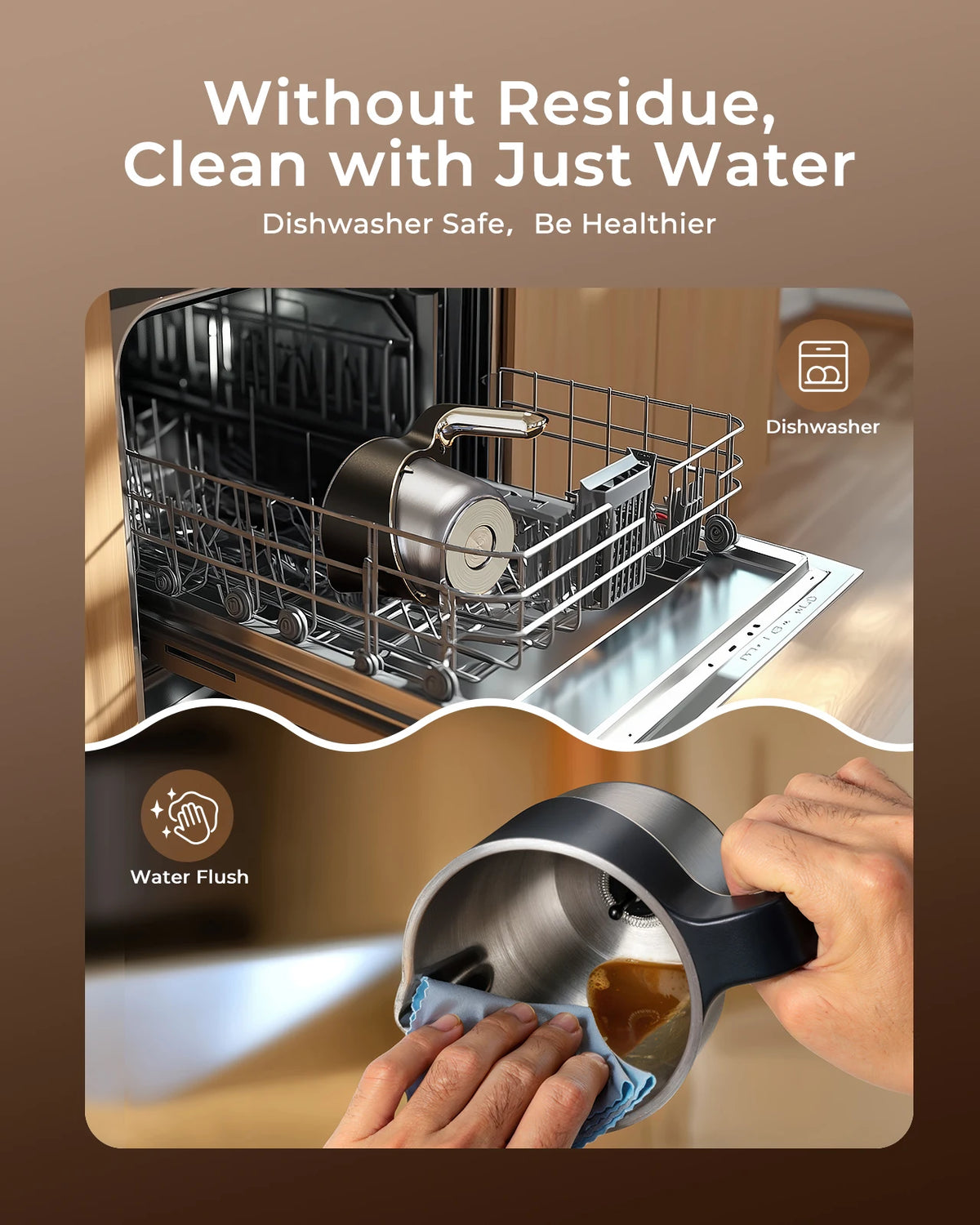 UHOST Milk Frother And Steamer Eight In One Electric For Coffee