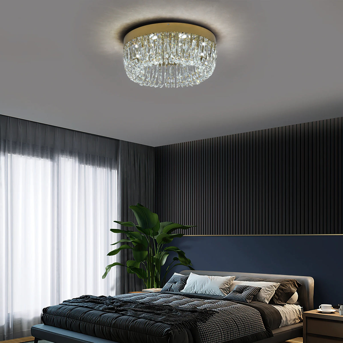VETRULUS LED Crystal Ceiling Chandelier Light Fixture for Home