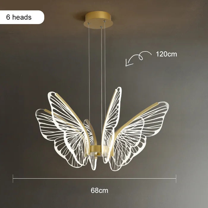 Qyartistry Dimmable Lotus Leaf LED Chandelier for Living Room