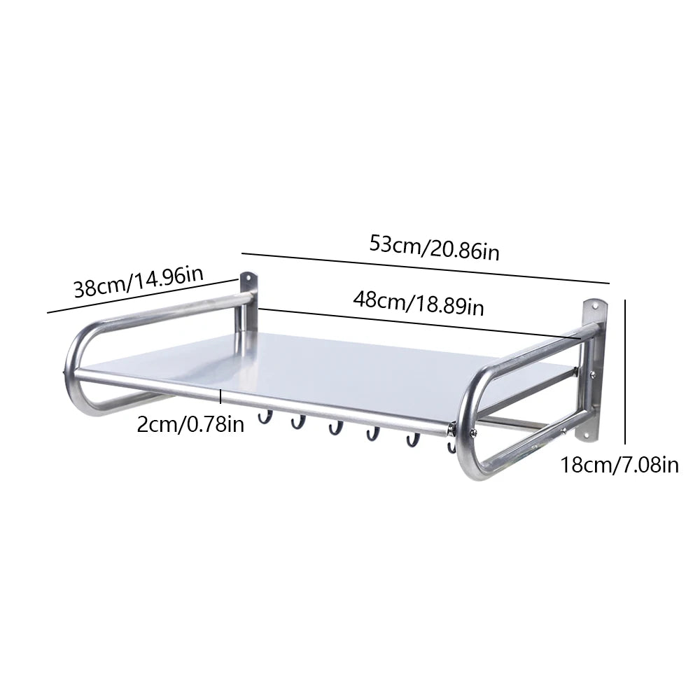 Microwave Oven Rack Stainless Steel Microwave Oven Shelf Wall-Mounted Kitchen Shelf Kitchen Shelves Counter