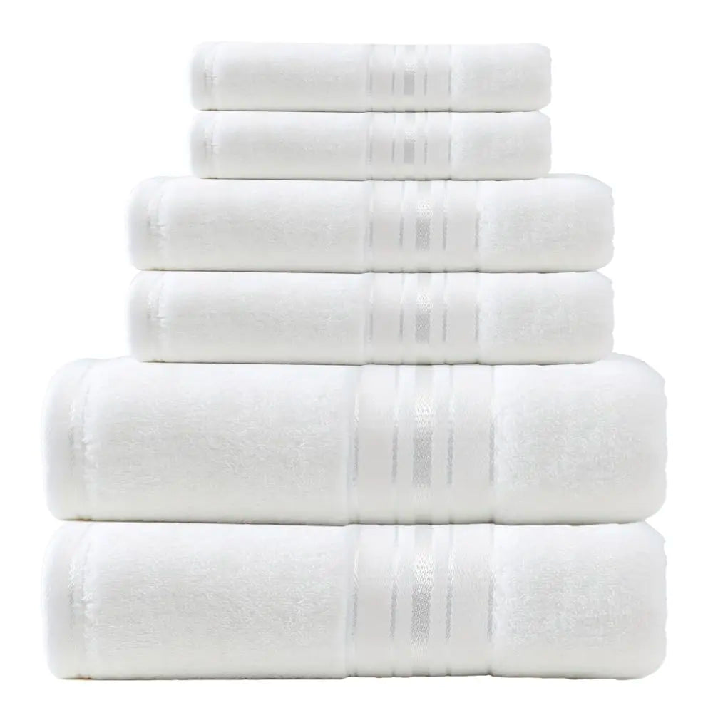 Luxury 6 Piece Cotton Turkish Towel Set For Bathroom