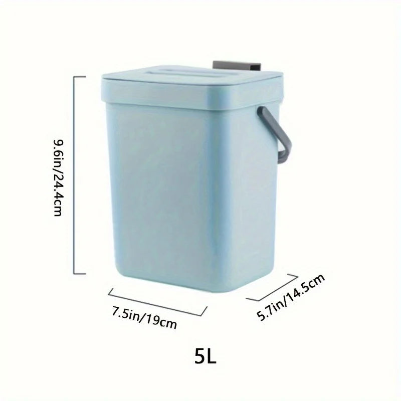 Compact Quiet Trash Can For Kitchen And Office Desktop Storage