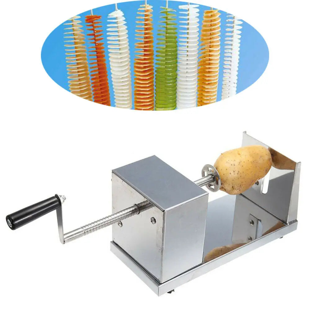 Stainless Steel Spiral Potato Cutter and Apple Slicer