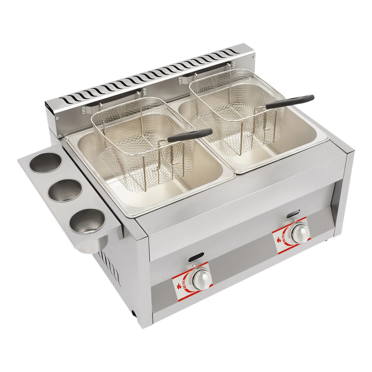 Bymaocar Stainless Steel Commercial Deep Fryer With Dual Tanks