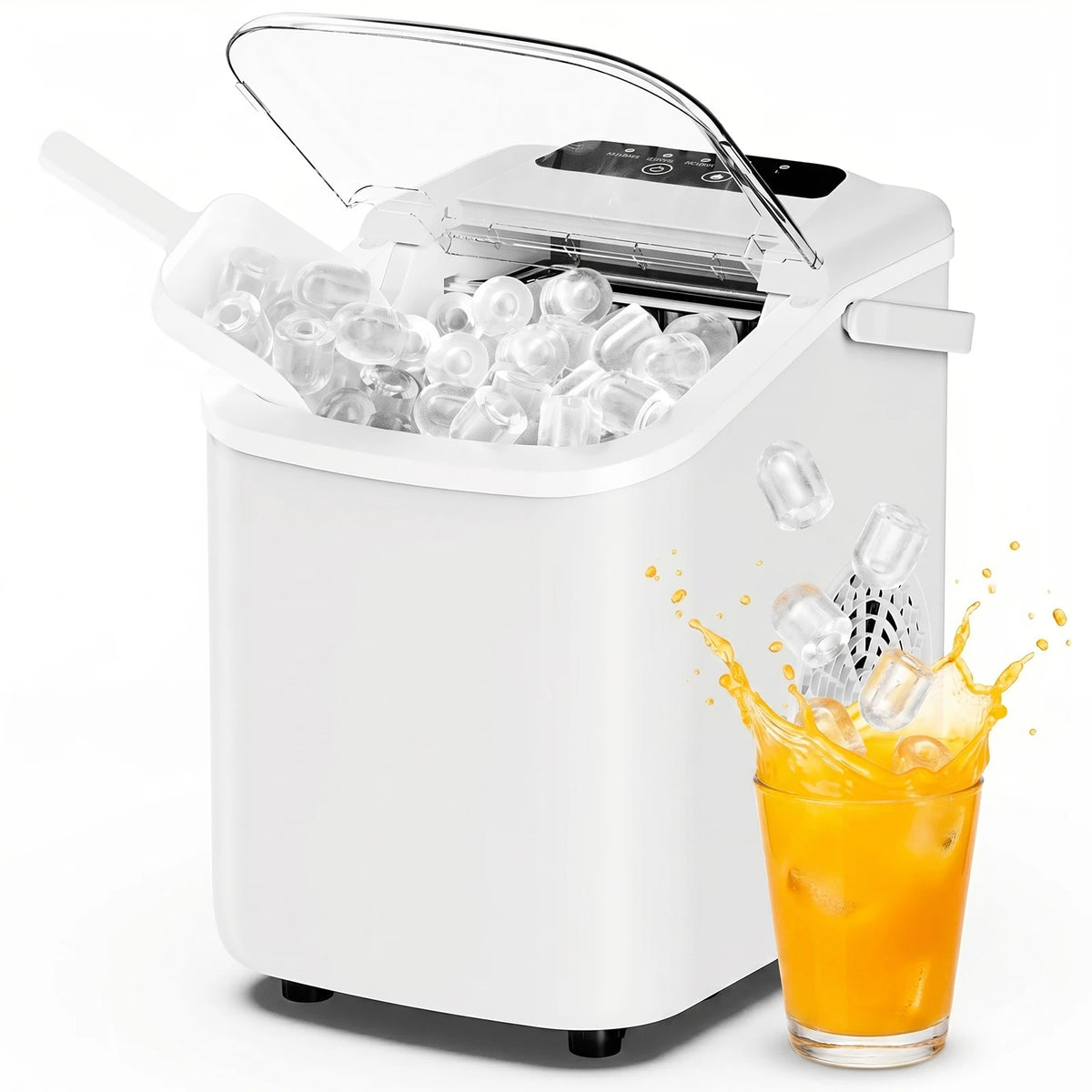 Portable Countertop Ice Maker Machine With Scoop Basket And Handle