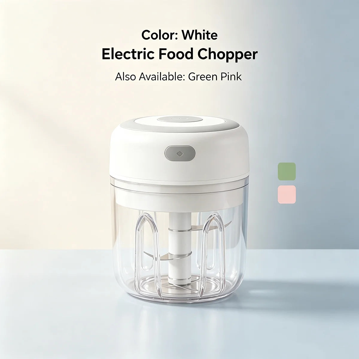 Portable USB Rechargeable Mini Garlic Chopper Food Processor
