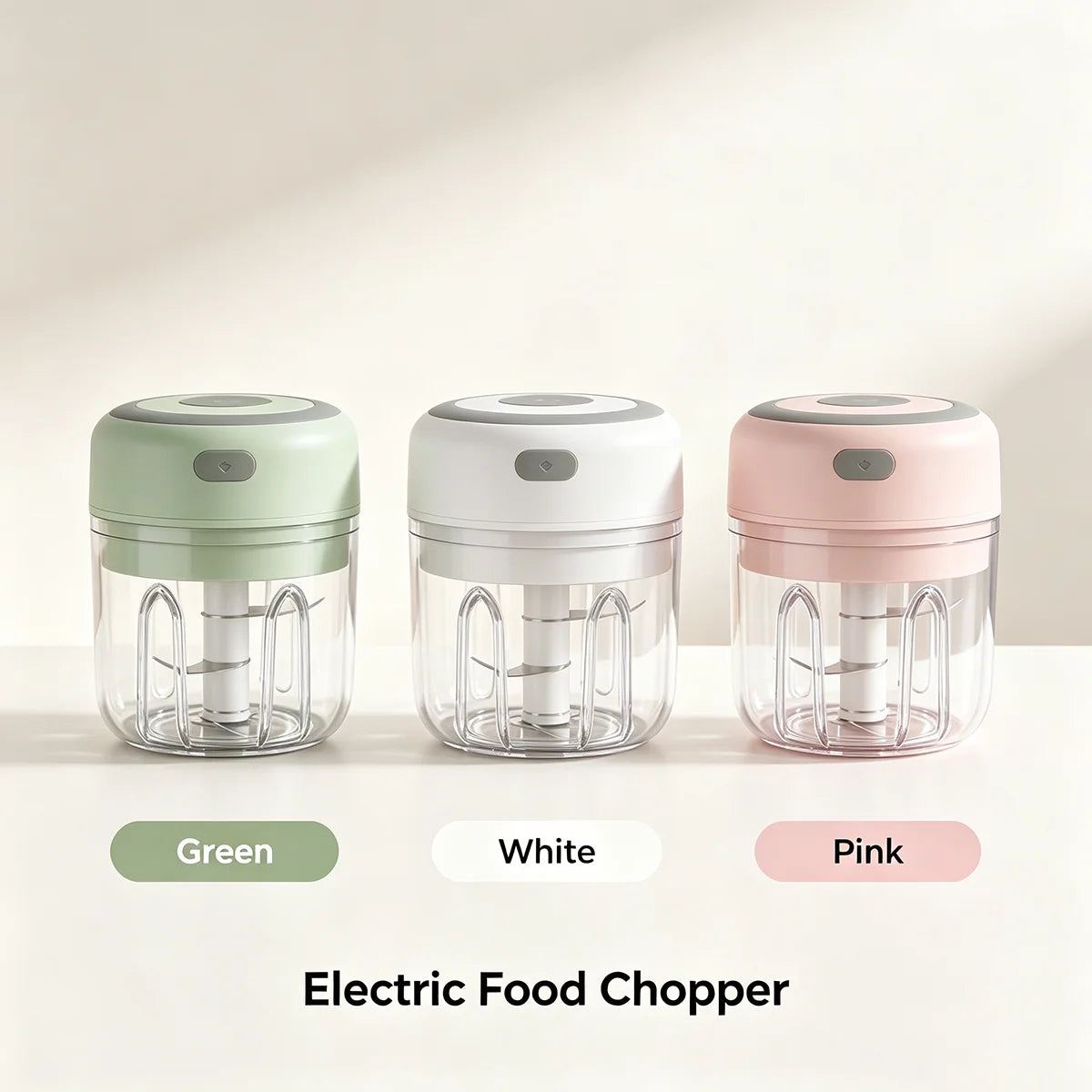 Portable USB Rechargeable Mini Garlic Chopper Food Processor