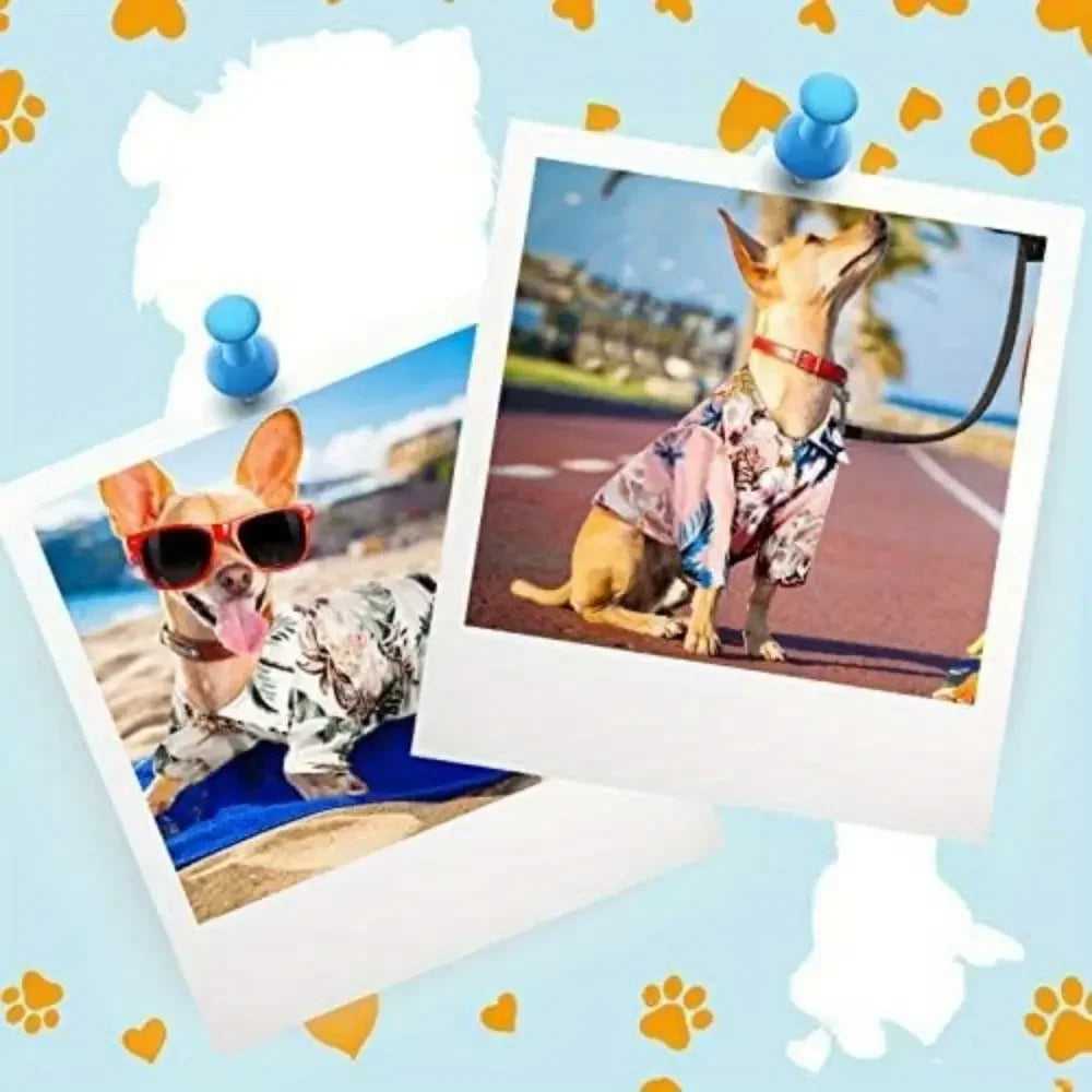 Hawaiian Floral Pet Shirts Breathable Summer Dog And Cat Apparel