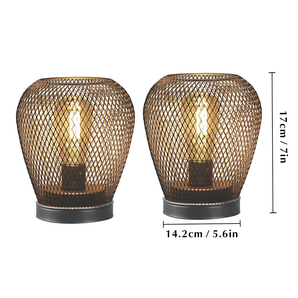 Newimage Metal Cage Cordless Battery Powered LED Lantern