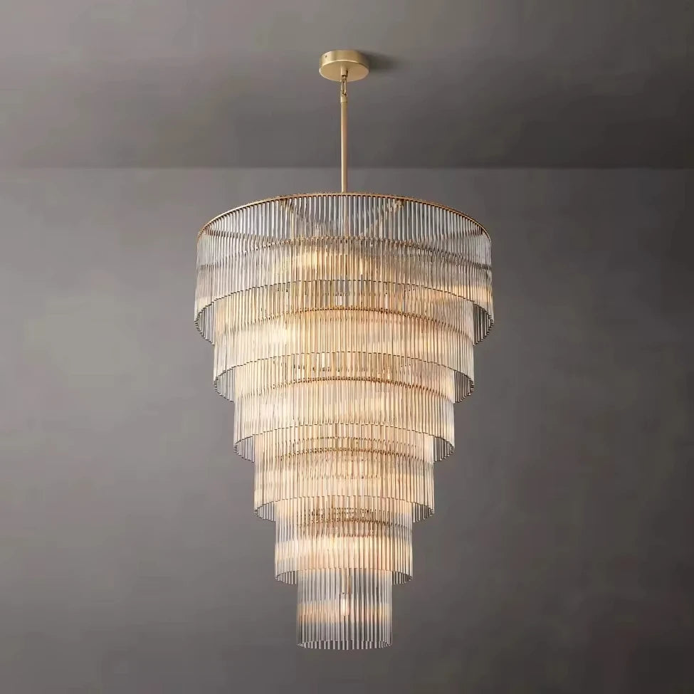 Nordic Luxury Glass Chandelier Pendant Light for Living Room Hotel