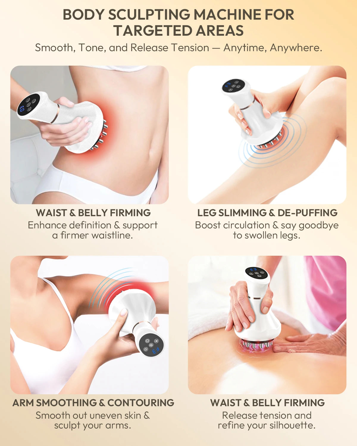 Lymphatic Drainage Massager With Heat Vibration Body Sculptor