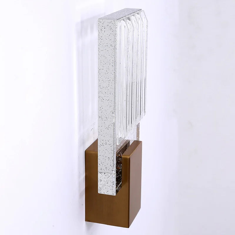 BleakNight Modern Ripple Glass LED Wall Lamp for Home Decor