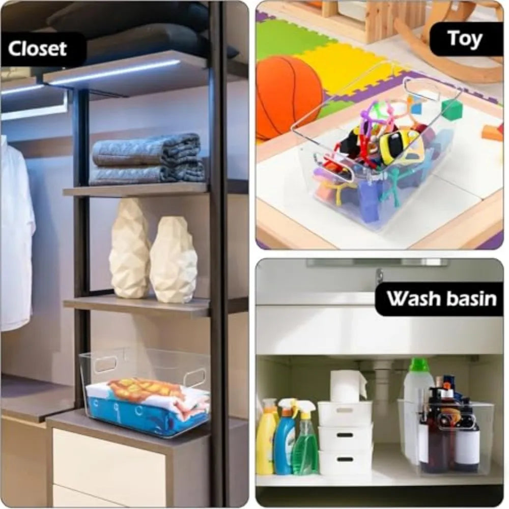 Acrylic Storage Bins Kitchen Pantry Organizer Containers