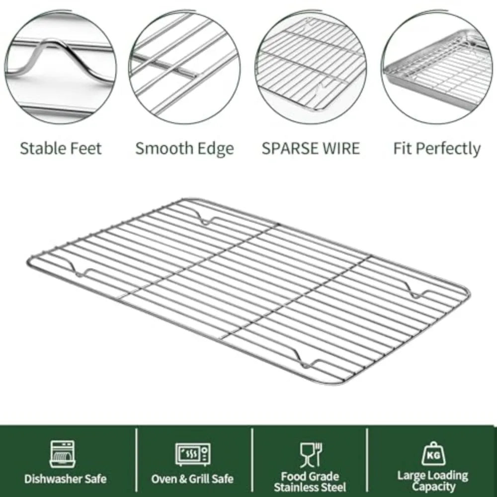 Premium Stainless Steel Baking Sheet With Cooling Racks