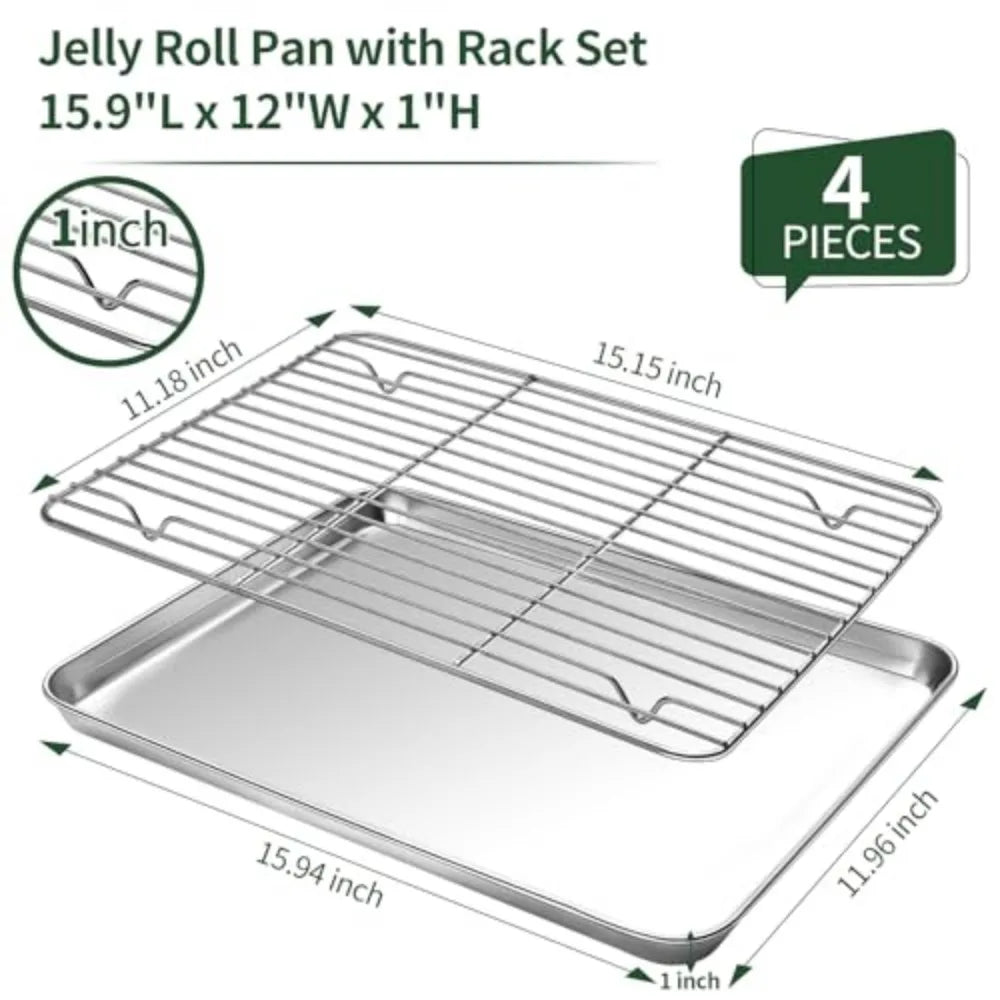 Premium Stainless Steel Baking Sheet With Cooling Racks