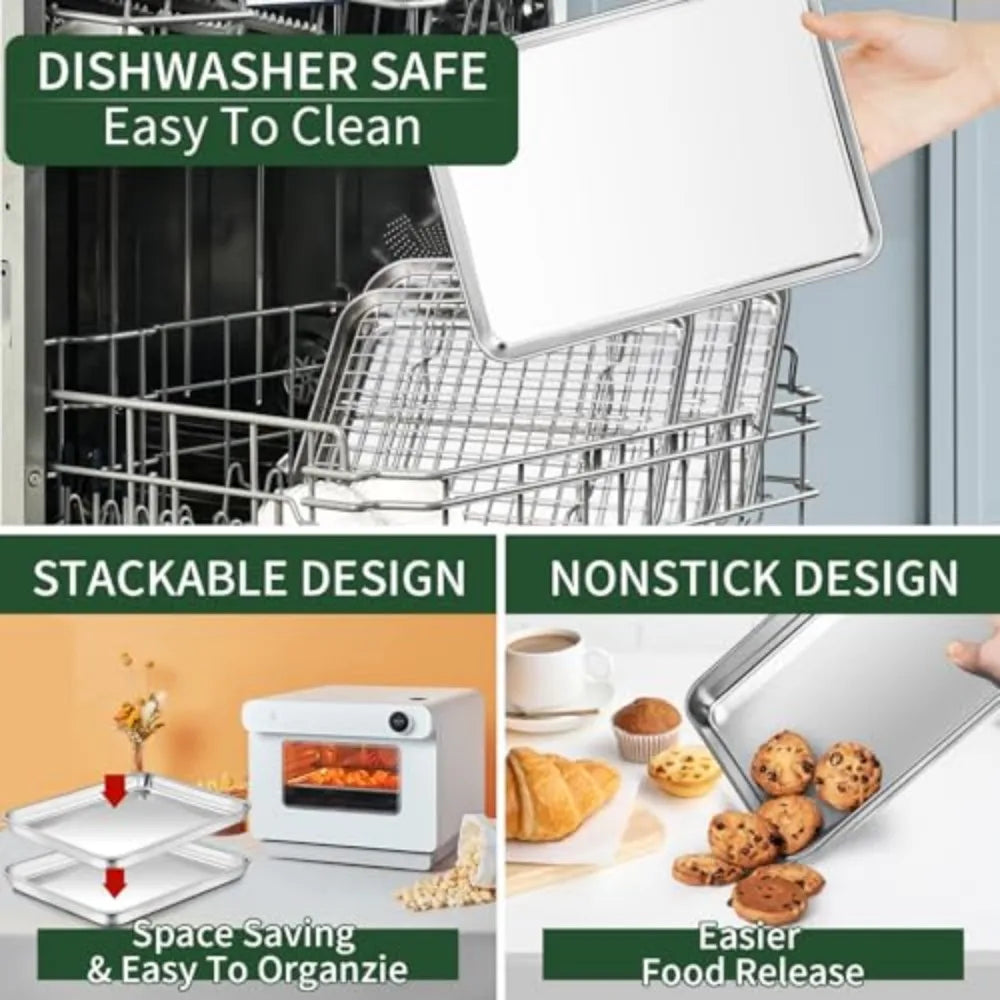 Premium Stainless Steel Baking Sheet With Cooling Racks