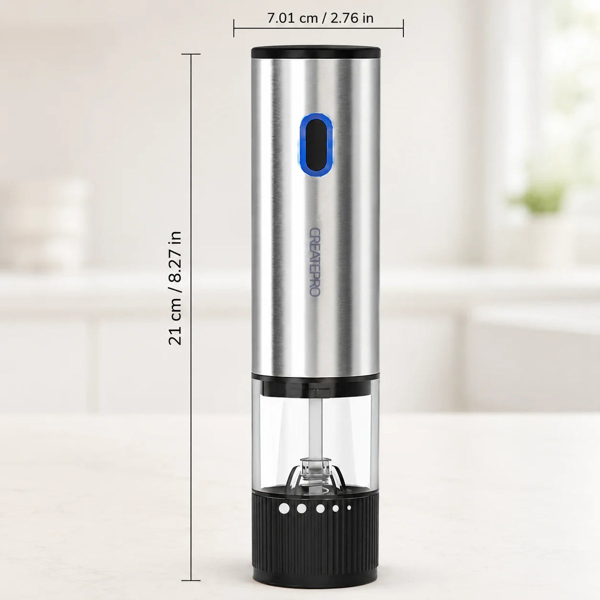 Rechargeable Automatic Salt And Pepper Grinder With Adjustable Coarseness