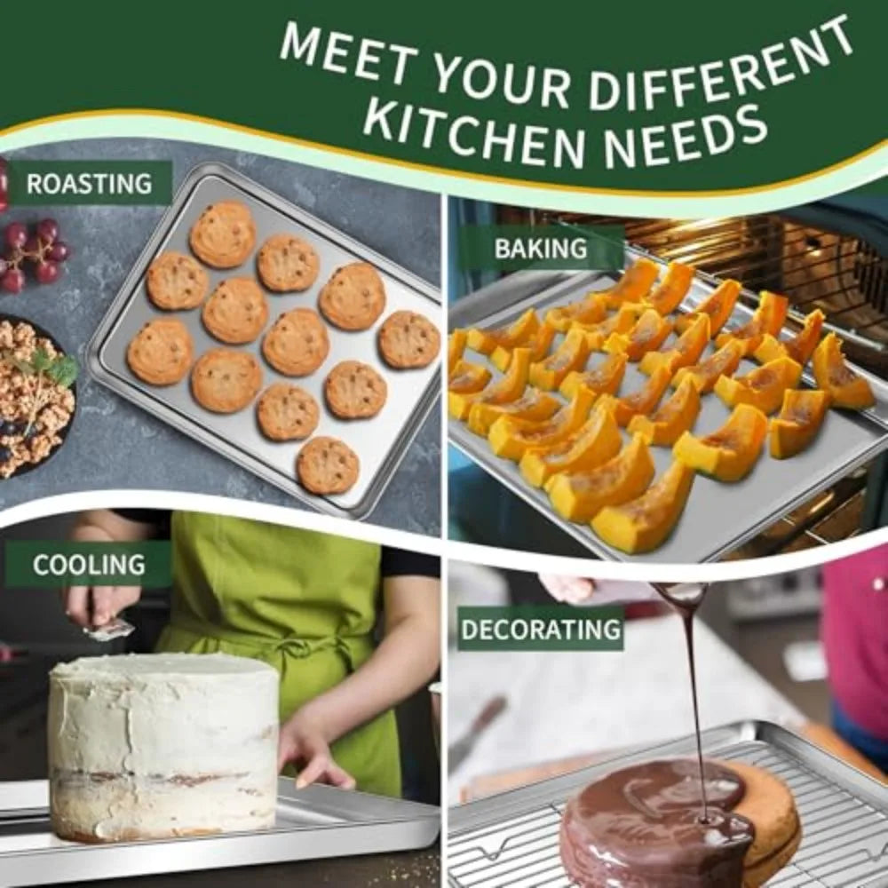 Premium Stainless Steel Baking Sheet With Cooling Racks