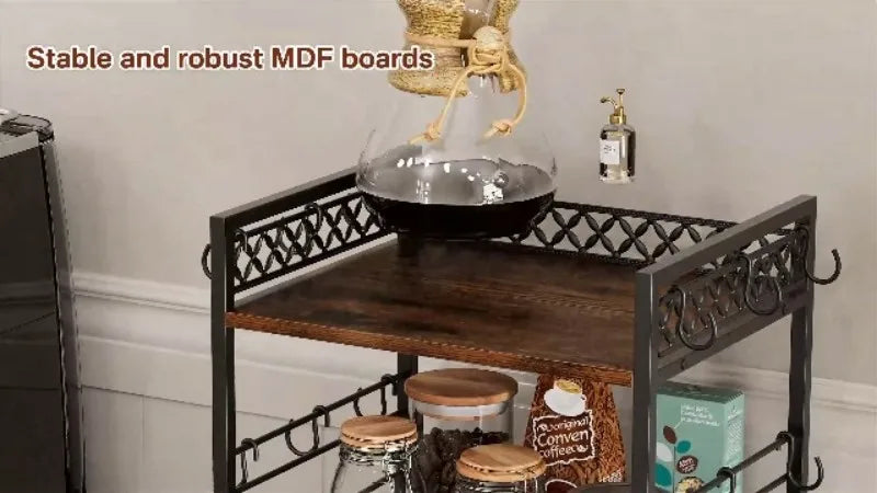 Iron Kitchen Coffee Station Organizer For K Cup Holder