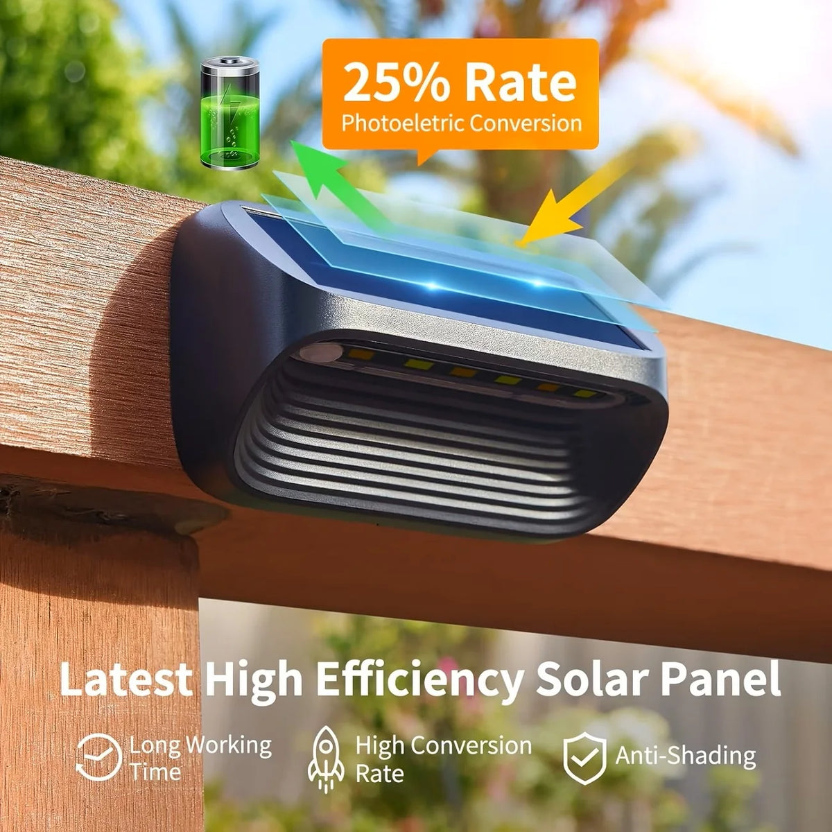 Solar Outdoor Wall Lamp With Push Button Led Lighting