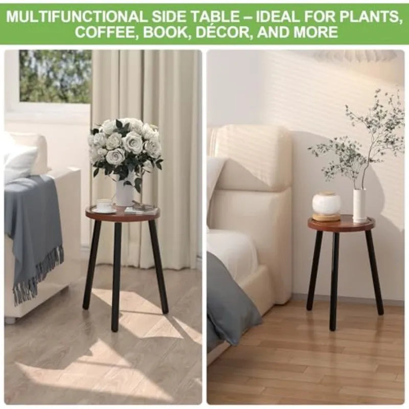 Mid Century Wood Plant Stand Indoor Outdoor Side Table