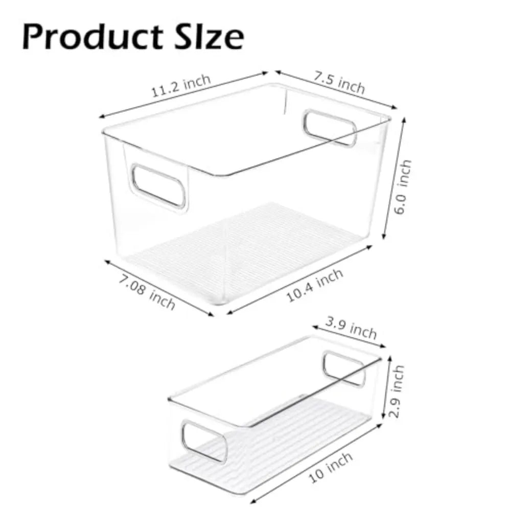Acrylic Storage Bins Kitchen Pantry Organizer Containers