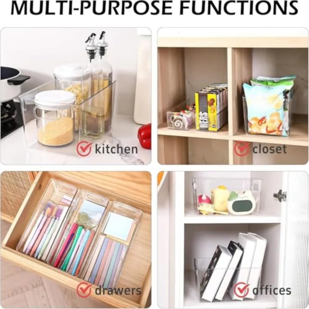 Acrylic Storage Bins Kitchen Pantry Organizer Containers