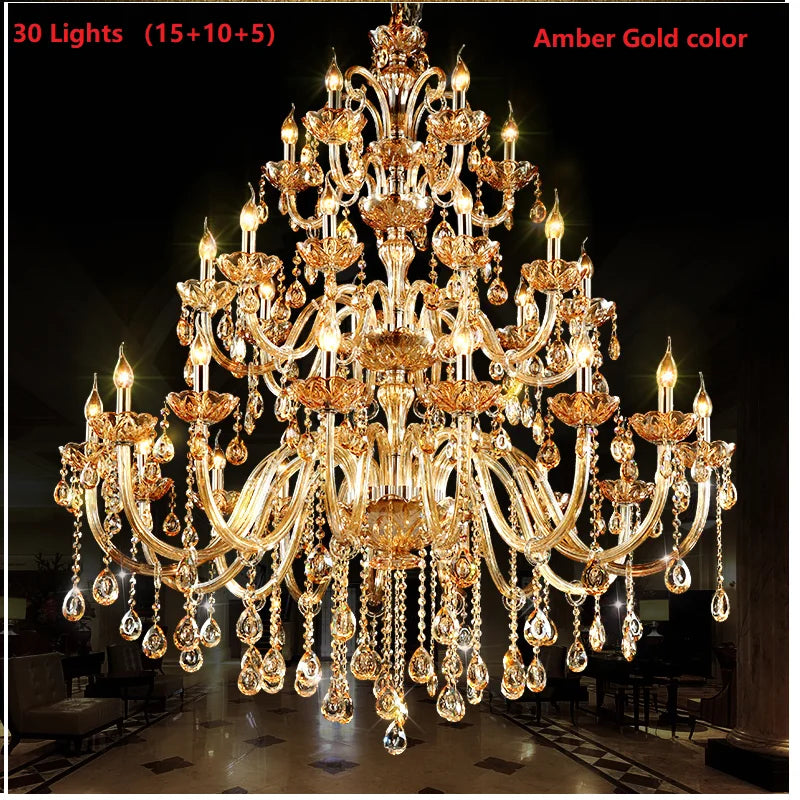 AL Haffar Modern K9 Crystal Luxury Pendant Chandelier