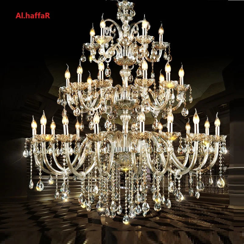 AL Haffar Modern K9 Crystal Luxury Pendant Chandelier
