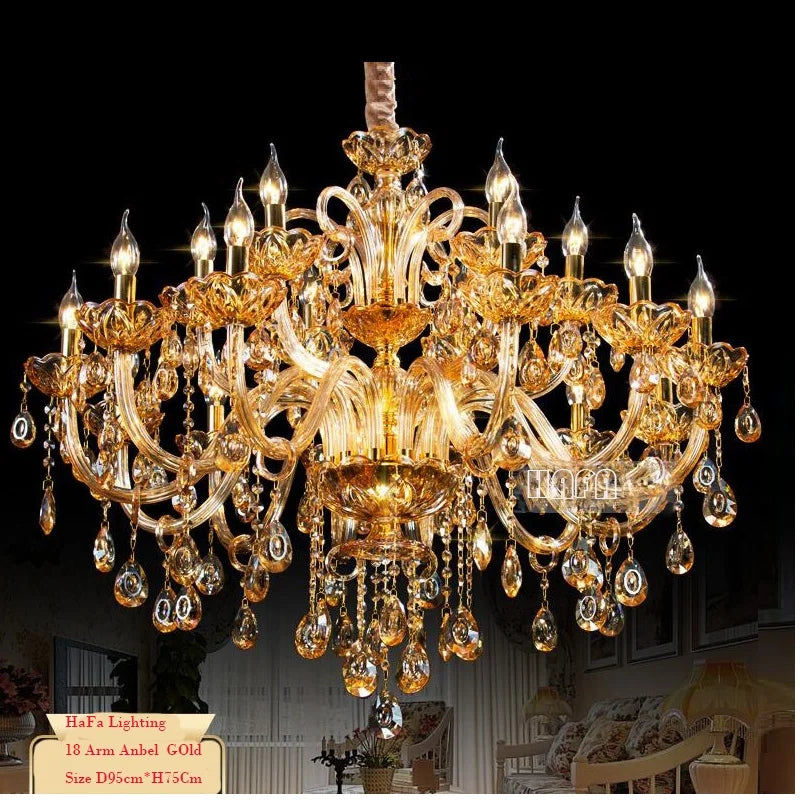 AL Haffar Modern K9 Crystal Luxury Pendant Chandelier