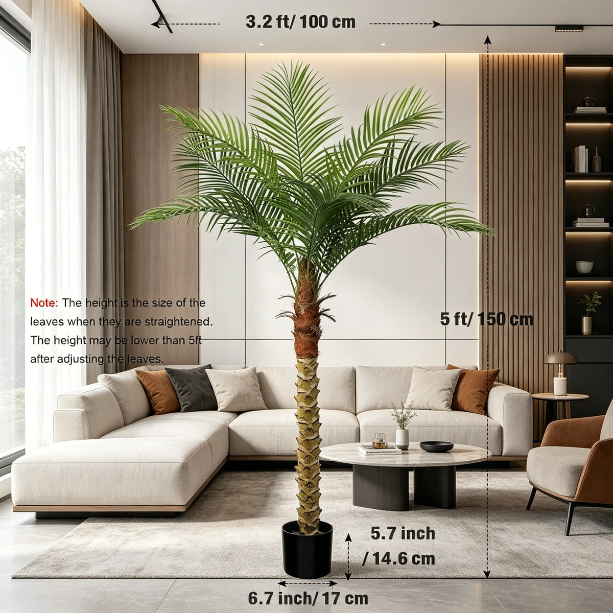 Olitree Artificial Faux Palm Tree Indoor Outdoor Home Decor