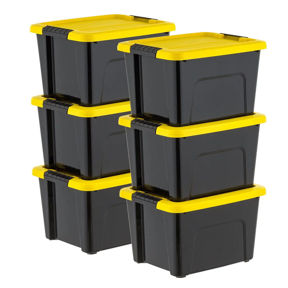 IRIS Durable Plastic Stackable Storage Bins With Lids