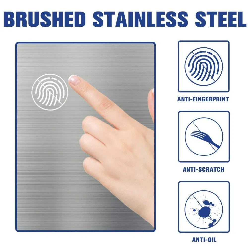 BestOffice Automatic Touchless Stainless Steel Trash Can