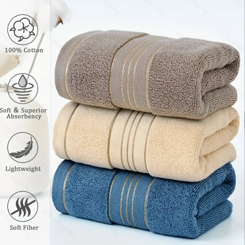 Premium 100 Cotton Spa Towels Featuring Gold Thread Quick Dry