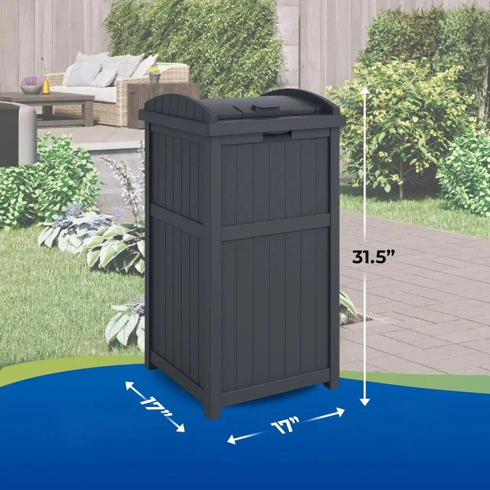 Suncast Outdoor Resin Trash Hideaway Waste Storage Container