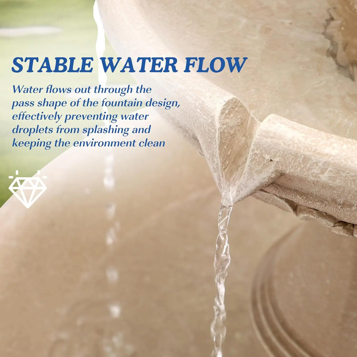 Cascading Resin Water Fountain For Indoor And Outdoor Garden Decor