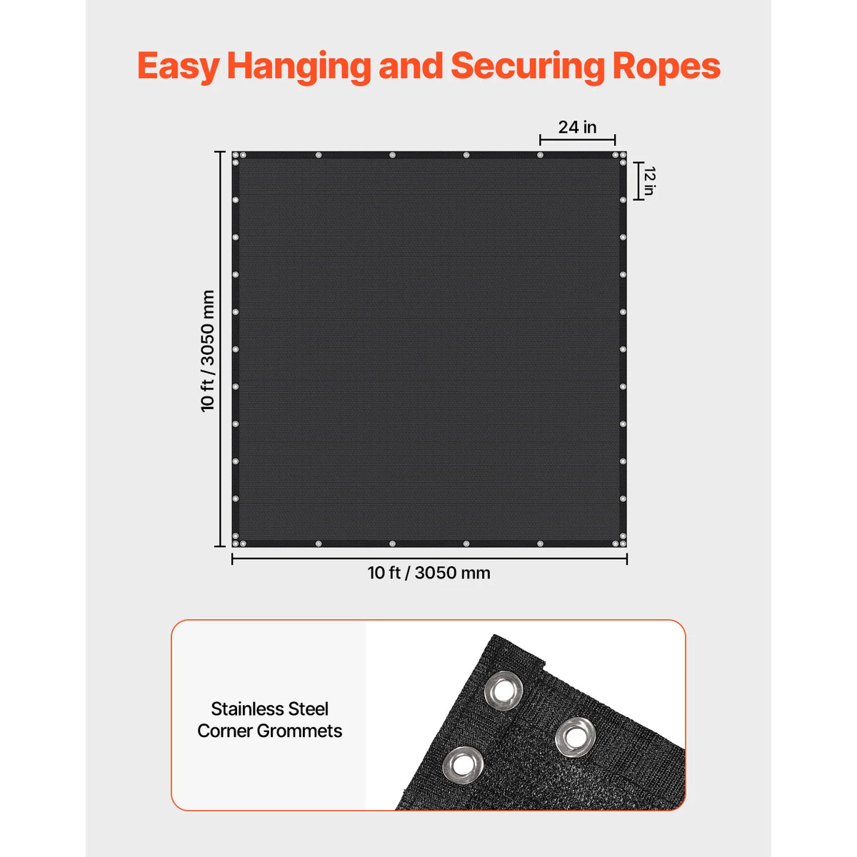SucceBuy High Density Polyethylene Sun Shade Cloth