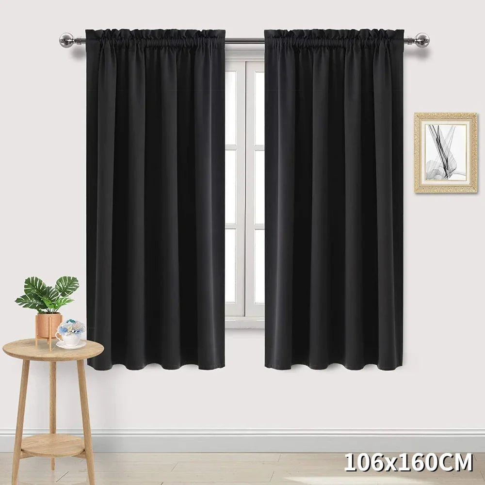 Thermal Insulated Grommet Blackout Curtain Panels For Home