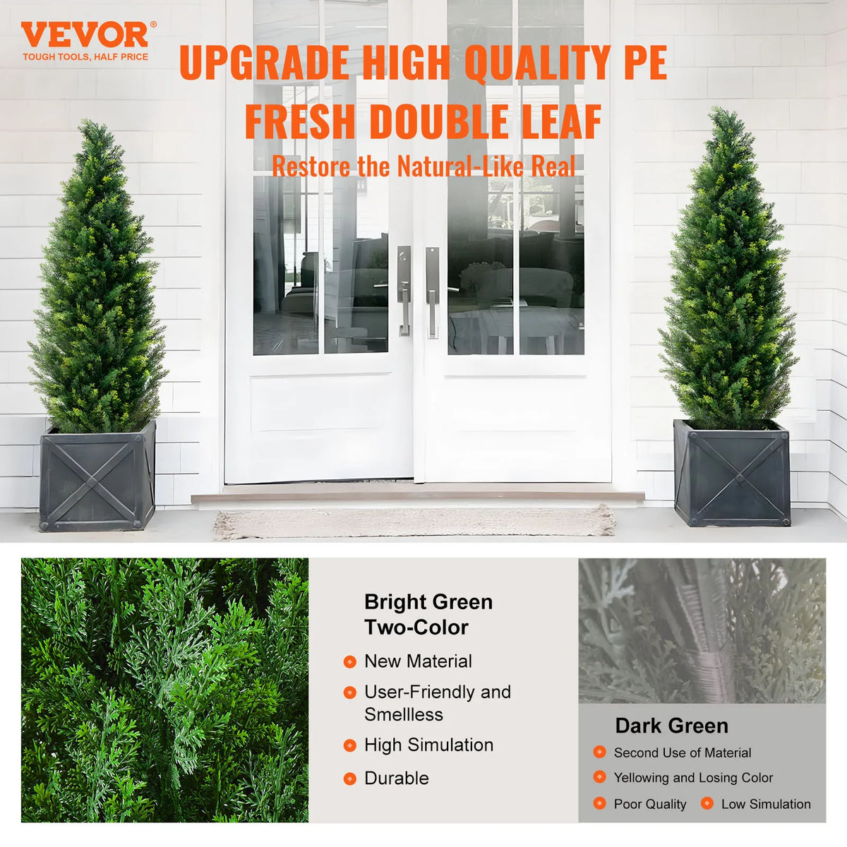 SucceBuy Artificial Cedar Topiary Tree Indoor Outdoor Home Decor